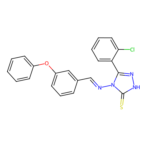 5-(2-Chlorophenyl)-4-((3-phenoxybenzylidene)amino)-4H-1,2,4-triazole-3-thiol structure