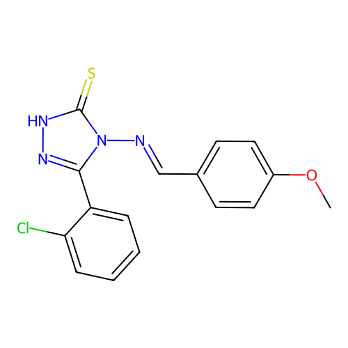 5-(2-Chlorophenyl)-4-((4-methoxybenzylidene)amino)-4H-1,2,4-triazole-3-thiol structure