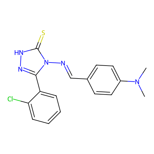 5-(2-CL-PH)-4-((4-(Dimethylamino)benzylidene)amino)-4H-1,2,4-triazole-3-thiol structure