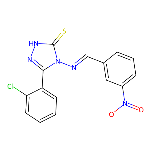 5-(2-Chlorophenyl)-4-((3-nitrobenzylidene)amino)-4H-1,2,4-triazole-3-thiol structure