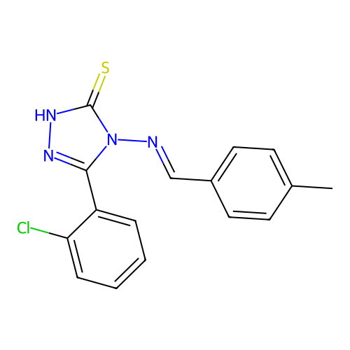 5-(2-Chlorophenyl)-4-((4-methylbenzylidene)amino)-4H-1,2,4-triazole-3-thiol structure