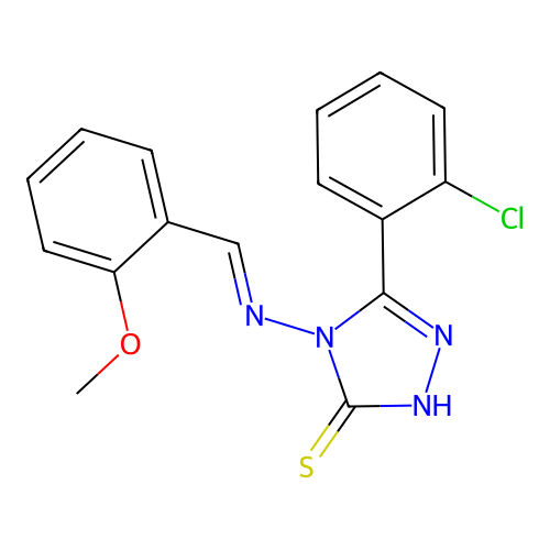 5-(2-Chlorophenyl)-4-((2-methoxybenzylidene)amino)-4H-1,2,4-triazole-3-thiol structure