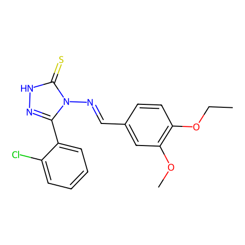 5-(2-CL-PH)-4-((4-Ethoxy-3-methoxybenzylidene)amino)-4H-1,2,4-triazole-3-thiol structure