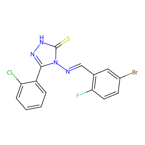 4-((5-BR-2-Fluorobenzylidene)amino)-5-(2-chlorophenyl)-4H-1,2,4-triazole-3-thiol structure