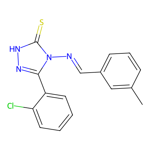 5-(2-Chlorophenyl)-4-((3-methylbenzylidene)amino)-4H-1,2,4-triazole-3-thiol structure