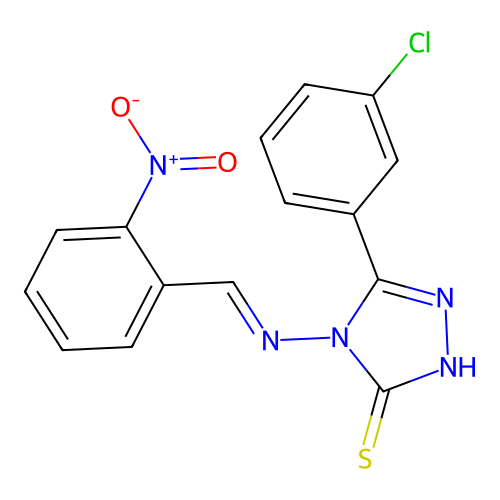 5-(3-Chlorophenyl)-4-((2-nitrobenzylidene)amino)-4H-1,2,4-triazole-3-thiol structure