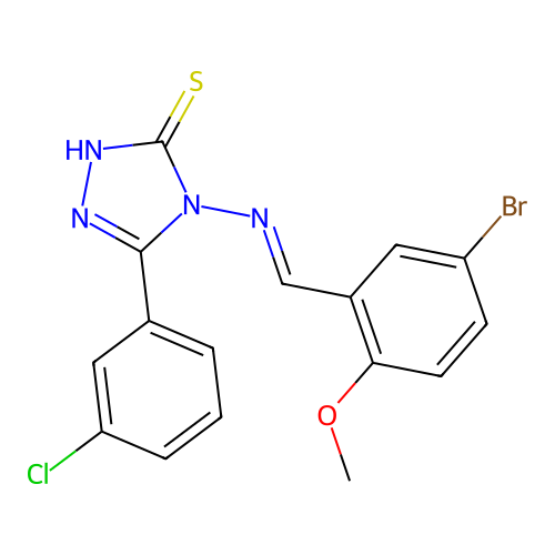 4-((5-BR-2-Methoxybenzylidene)amino)-5-(3-CL-phenyl)-4H-1,2,4-triazole-3-thiol structure