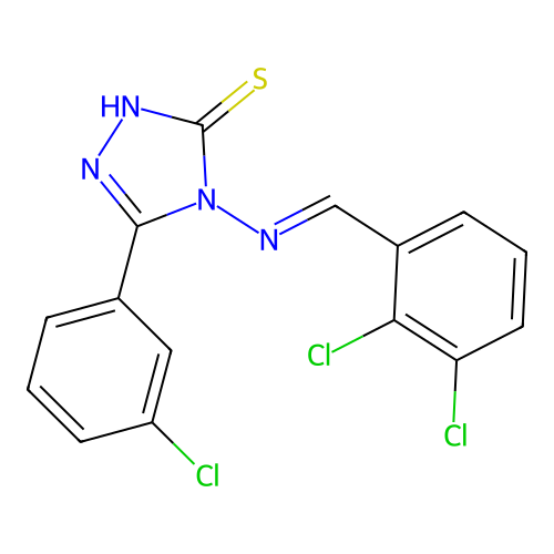 5-(3-Chlorophenyl)-4-((2,3-dichlorobenzylidene)amino)-4H-1,2,4-triazole-3-thiol structure