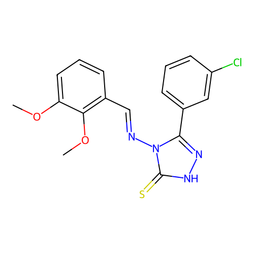 5-(3-Chlorophenyl)-4-((2,3-dimethoxybenzylidene)amino)-4H-1,2,4-triazole-3-thiol structure