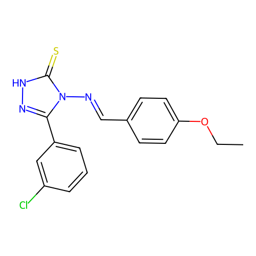 5-(3-Chlorophenyl)-4-((4-ethoxybenzylidene)amino)-4H-1,2,4-triazole-3-thiol structure