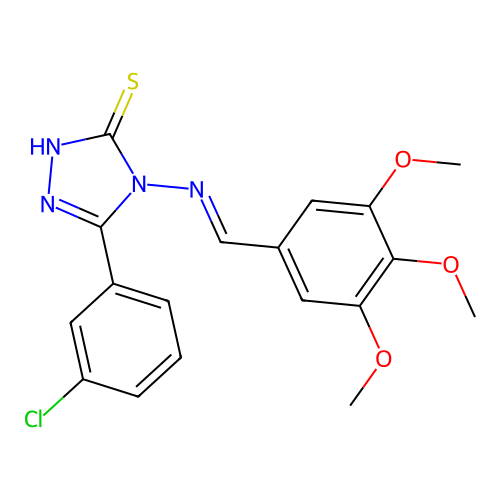 5-(3-CHLOROPHENYL)-4-{[(E)-(3,4,5-TRIMETHOXYPHENYL)METHYLIDENE]AMINO}-4H-1,2,4-TRIAZOL-3-YL HYDROSULFIDE structure