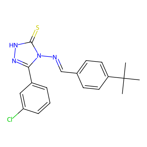 4-((4-Tert-butylbenzylidene)amino)-5-(3-chlorophenyl)-4H-1,2,4-triazole-3-thiol structure