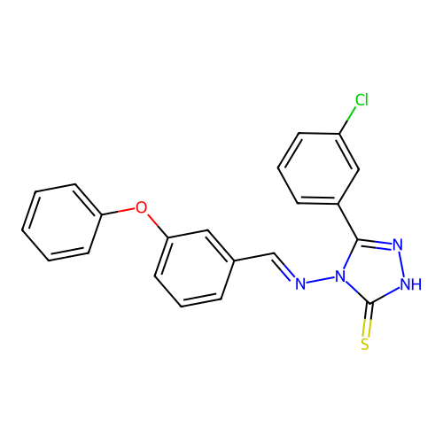 5-(3-Chlorophenyl)-4-((3-phenoxybenzylidene)amino)-4H-1,2,4-triazole-3-thiol structure
