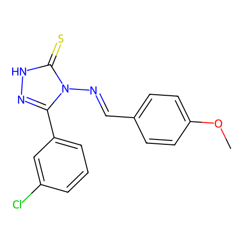 5-(3-Chlorophenyl)-4-((4-methoxybenzylidene)amino)-4H-1,2,4-triazole-3-thiol structure