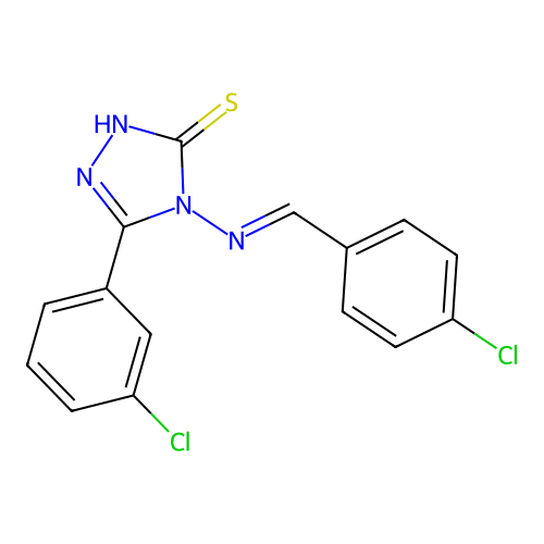 4-((4-Chlorobenzylidene)amino)-5-(3-chlorophenyl)-4H-1,2,4-triazole-3-thiol structure
