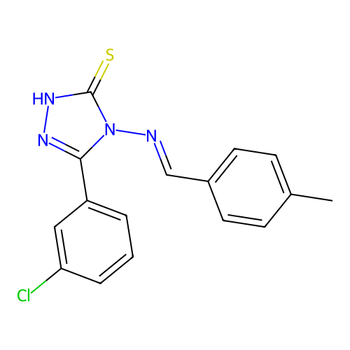 5-(3-Chlorophenyl)-4-((4-methylbenzylidene)amino)-4H-1,2,4-triazole-3-thiol structure