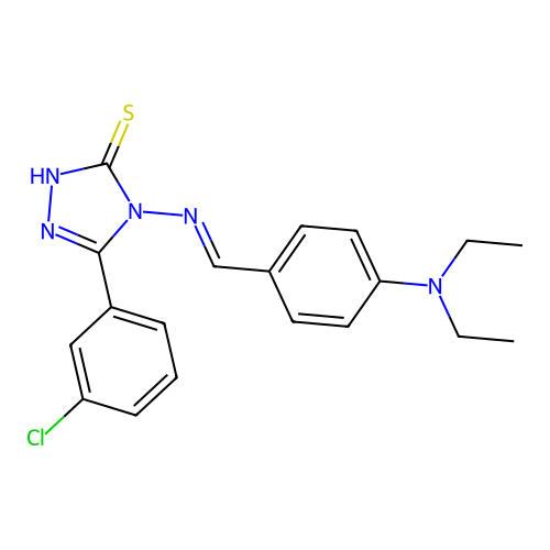 5-(3-Chloro-PH)-4-((4-(diethylamino)benzylidene)amino)-4H-1,2,4-triazole-3-thiol structure