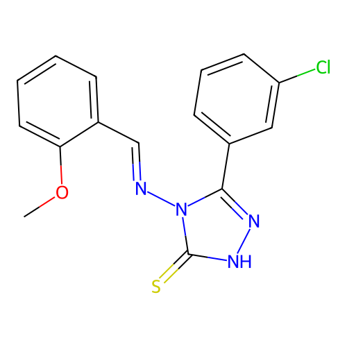 5-(3-Chlorophenyl)-4-((2-methoxybenzylidene)amino)-4H-1,2,4-triazole-3-thiol structure