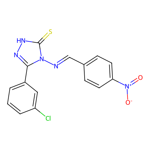 5-(3-Chlorophenyl)-4-((4-nitrobenzylidene)amino)-4H-1,2,4-triazole-3-thiol structure