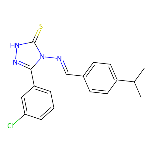 5-(3-Chlorophenyl)-4-((4-isopropylbenzylidene)amino)-4H-1,2,4-triazole-3-thiol structure