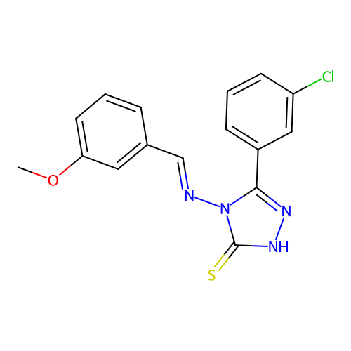 5-(3-Chlorophenyl)-4-((3-methoxybenzylidene)amino)-4H-1,2,4-triazole-3-thiol structure