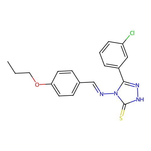 5-(3-Chlorophenyl)-4-((4-propoxybenzylidene)amino)-4H-1,2,4-triazole-3-thiol structure