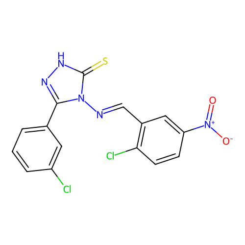 4-((2-CL-5-Nitrobenzylidene)amino)-5-(3-chlorophenyl)-4H-1,2,4-triazole-3-thiol structure