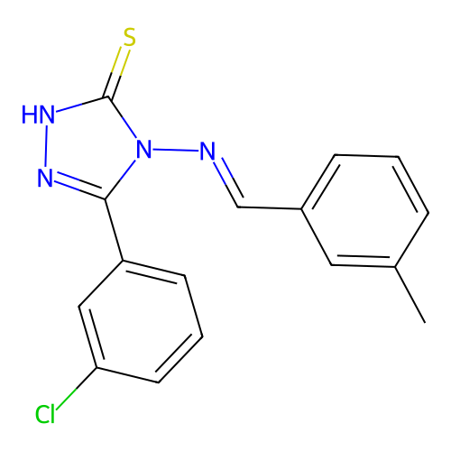 5-(3-Chlorophenyl)-4-((3-methylbenzylidene)amino)-4H-1,2,4-triazole-3-thiol structure