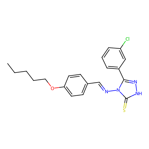 5-(3-Chlorophenyl)-4-((4-(pentyloxy)benzylidene)amino)-4H-1,2,4-triazole-3-thiol structure