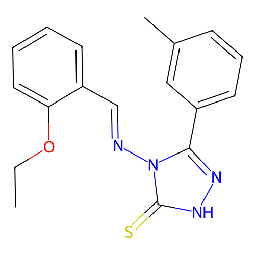 4-((2-Ethoxybenzylidene)amino)-5-(3-methylphenyl)-4H-1,2,4-triazole-3-thiol structure
