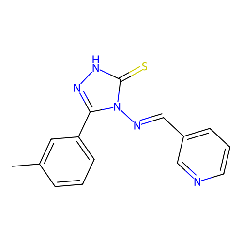 5-(3-Methylphenyl)-4-((3-pyridinylmethylene)amino)-4H-1,2,4-triazole-3-thiol structure
