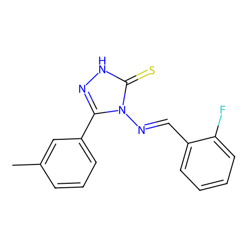 4-((2-Fluorobenzylidene)amino)-5-(3-methylphenyl)-4H-1,2,4-triazole-3-thiol structure