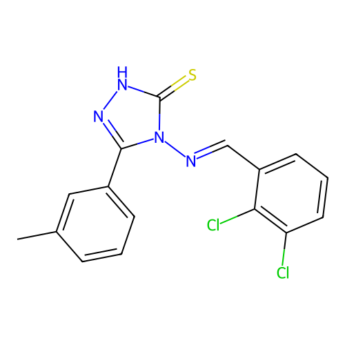 4-((2,3-Dichlorobenzylidene)amino)-5-(3-methylphenyl)-4H-1,2,4-triazole-3-thiol structure