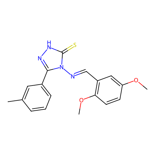 4-{[(E)-(2,5-DIMETHOXYPHENYL)METHYLIDENE]AMINO}-5-(3-METHYLPHENYL)-4H-1,2,4-TRIAZOLE-3-THIOL structure