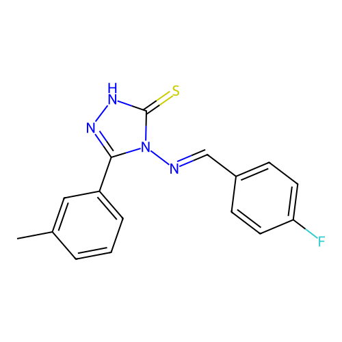 4-((4-Fluorobenzylidene)amino)-5-(3-methylphenyl)-4H-1,2,4-triazole-3-thiol structure