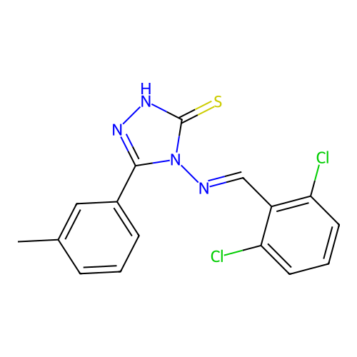 4-((2,6-Dichlorobenzylidene)amino)-5-(3-methylphenyl)-4H-1,2,4-triazole-3-thiol structure