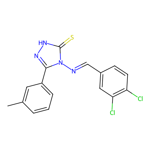 4-((3,4-Dichlorobenzylidene)amino)-5-(3-methylphenyl)-4H-1,2,4-triazole-3-thiol structure