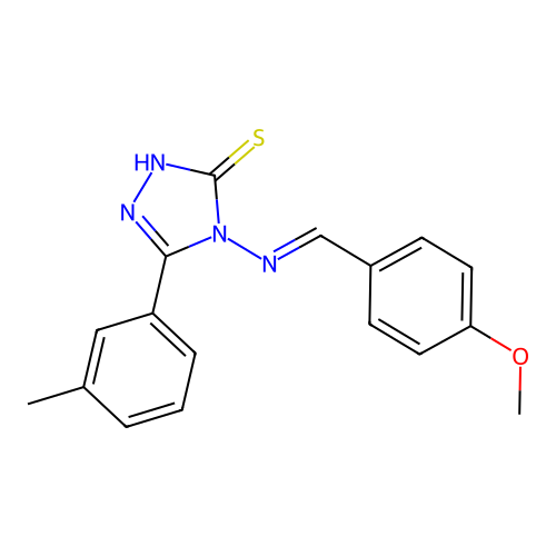 4-((4-Methoxybenzylidene)amino)-5-(3-methylphenyl)-4H-1,2,4-triazole-3-thiol structure