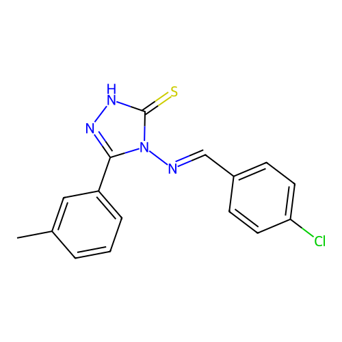 4-((4-Chlorobenzylidene)amino)-5-(3-methylphenyl)-4H-1,2,4-triazole-3-thiol structure