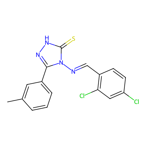 4-((2,4-Dichlorobenzylidene)amino)-5-(3-methylphenyl)-4H-1,2,4-triazole-3-thiol structure