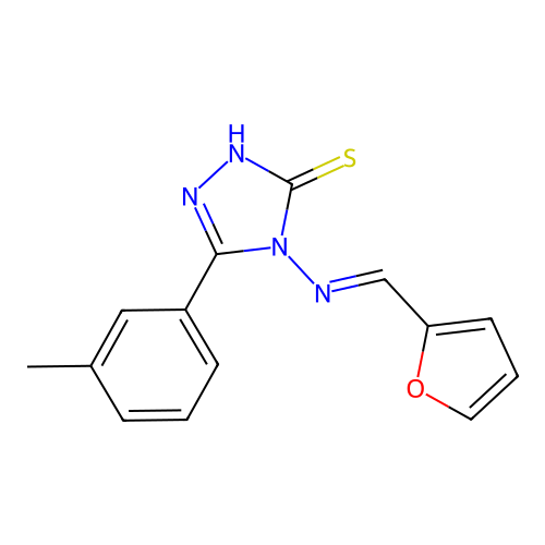 4-((2-Furylmethylene)amino)-5-(3-methylphenyl)-4H-1,2,4-triazole-3-thiol structure