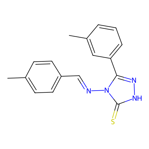 4-((4-Methylbenzylidene)amino)-5-(3-methylphenyl)-4H-1,2,4-triazole-3-thiol structure