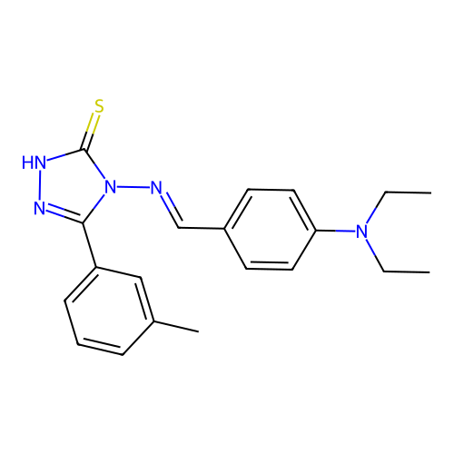 4-((4-(Diethylamino)benzylidene)amino)-5-(3-methyl-PH)-4H-1,2,4-triazole-3-thiol structure