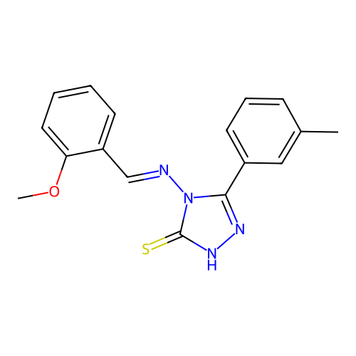 4-((2-Methoxybenzylidene)amino)-5-(3-methylphenyl)-4H-1,2,4-triazole-3-thiol structure