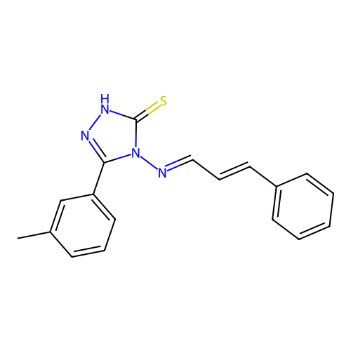 5-(3-Methylphenyl)-4-((3-phenyl-2-propenylidene)amino)-4H-1,2,4-triazole-3-thiol structure