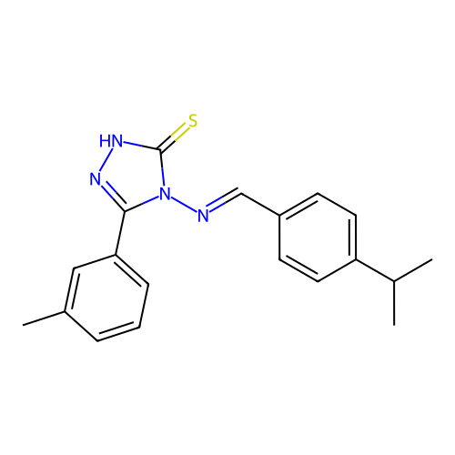 4-((4-Isopropylbenzylidene)amino)-5-(3-methylphenyl)-4H-1,2,4-triazole-3-thiol structure