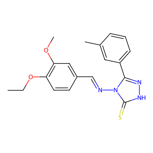 4-((4-Ethoxy-3-methoxybenzylidene)amino)-5-(3-ME-PH)-4H-1,2,4-triazole-3-thiol structure