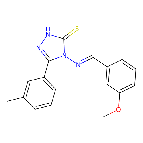4-((3-Methoxybenzylidene)amino)-5-(3-methylphenyl)-4H-1,2,4-triazole-3-thiol structure