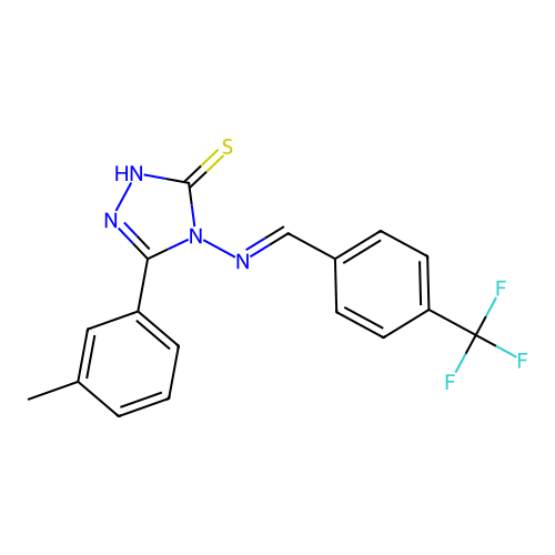 5-(3-ME-PH)-4-((4-(Trifluoromethyl)benzylidene)amino)-4H-1,2,4-triazole-3-thiol structure