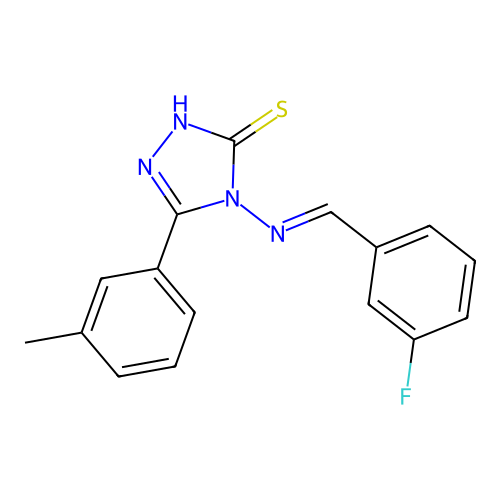 4-((3-Fluorobenzylidene)amino)-5-(3-methylphenyl)-4H-1,2,4-triazole-3-thiol structure